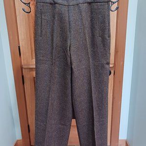Lined wool slacks.